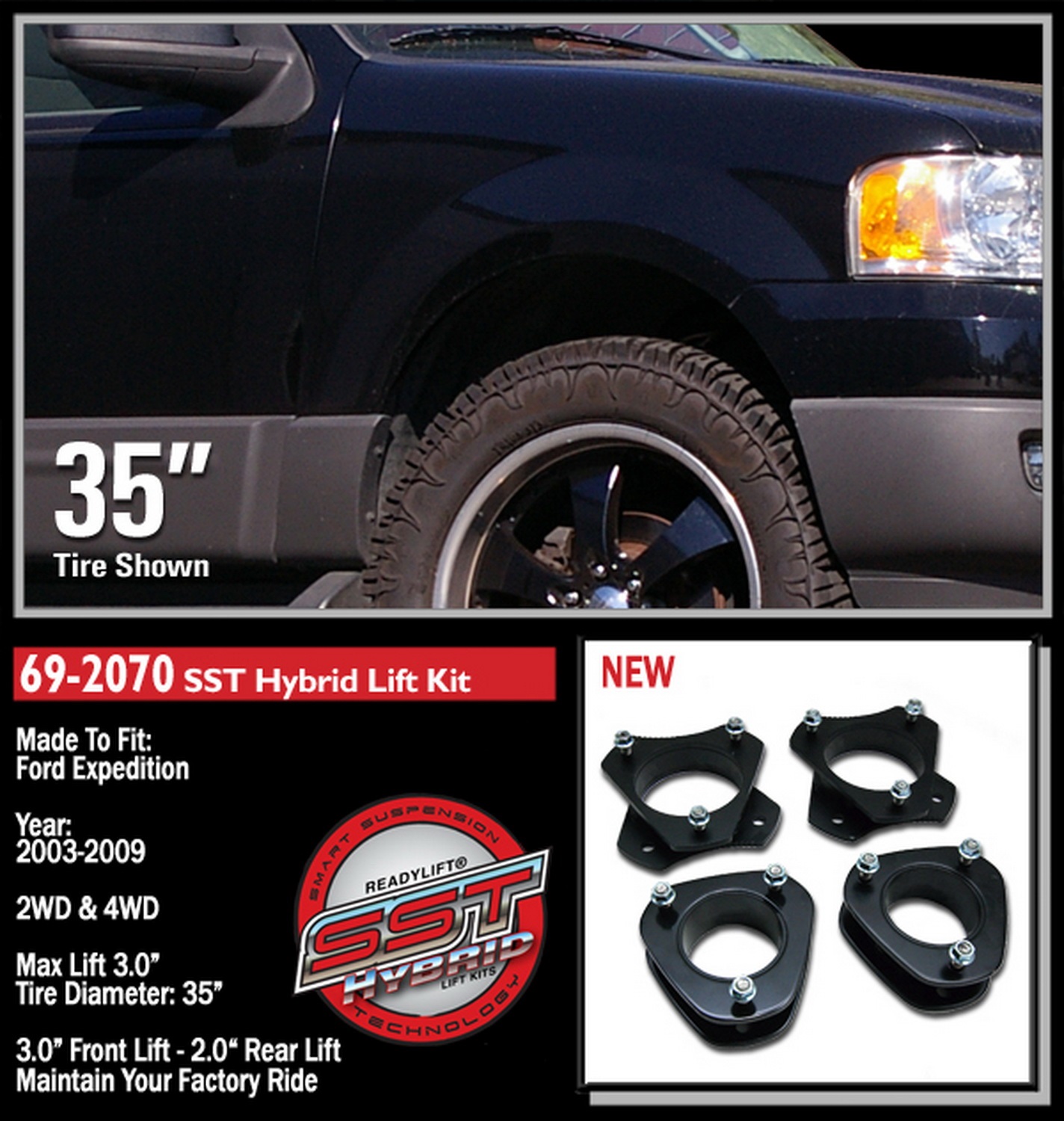 3.0'' Front with 2.0'' Rear SST Lift Kit 69-2070
