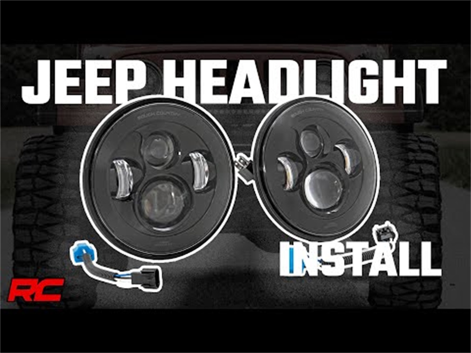 Jeep 9-Inch LED Projection Headlights (Wrangler JL/JLU, Gladiator JT) RCH5100