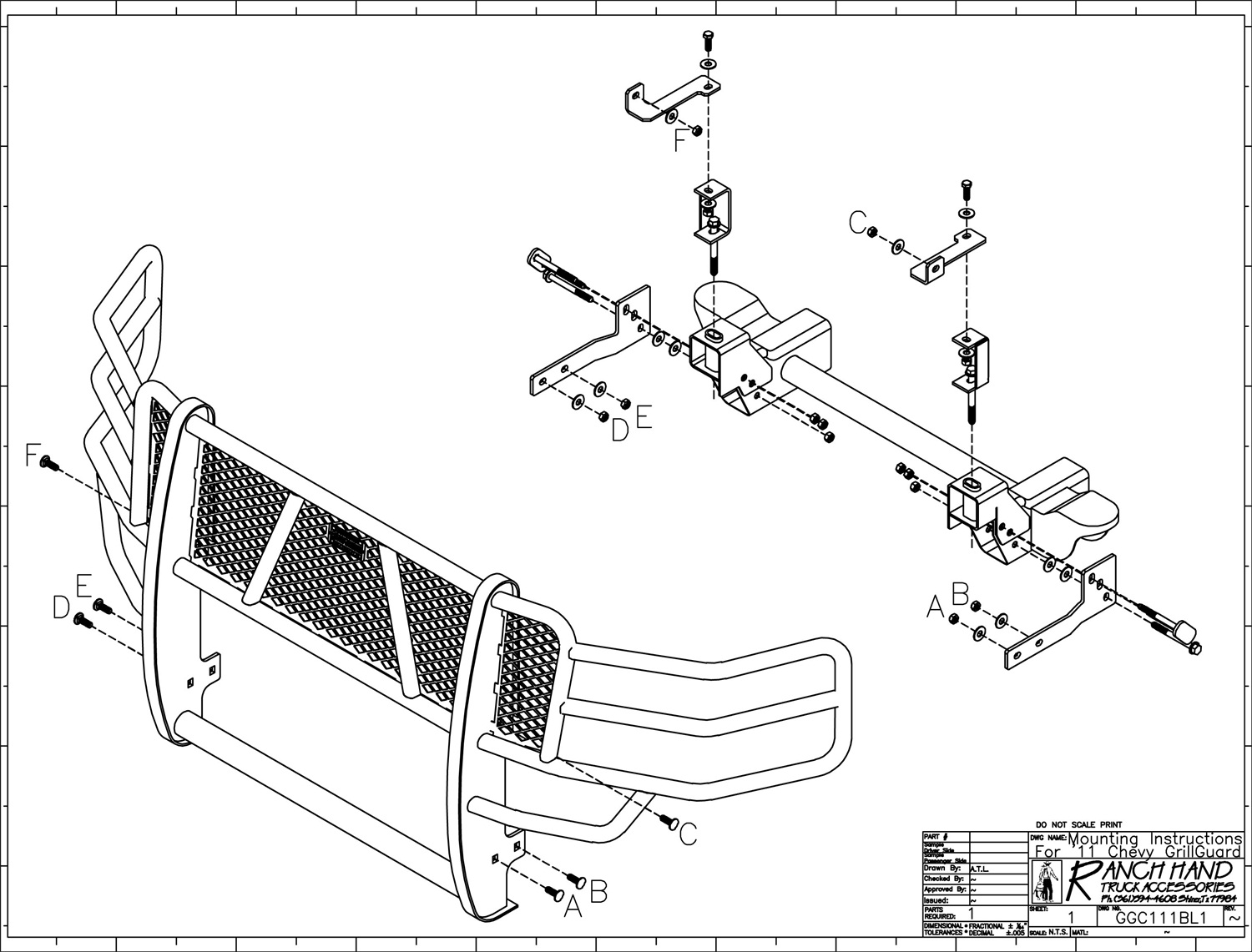 LEGEND GRILLE GUARD GGC14HBLS