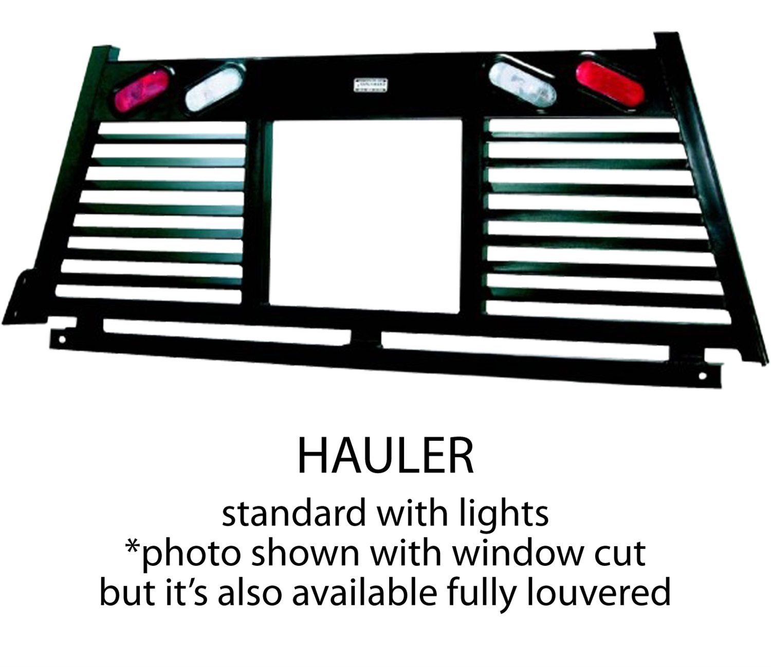 Hauler Window Cut Headache Rack HRD10HBLW