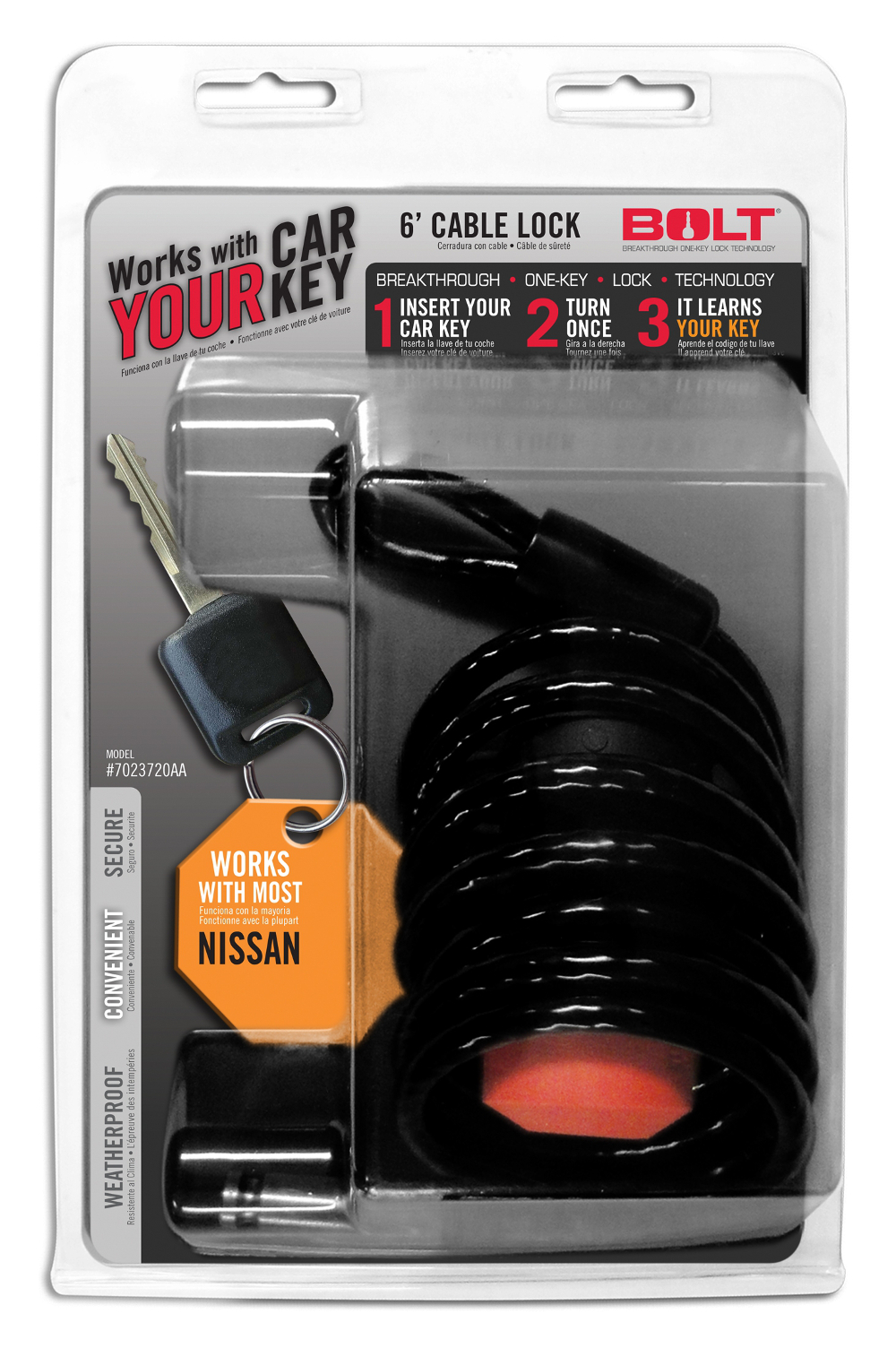 BOLT 6Ft. Cable Lock Nissan-7023720