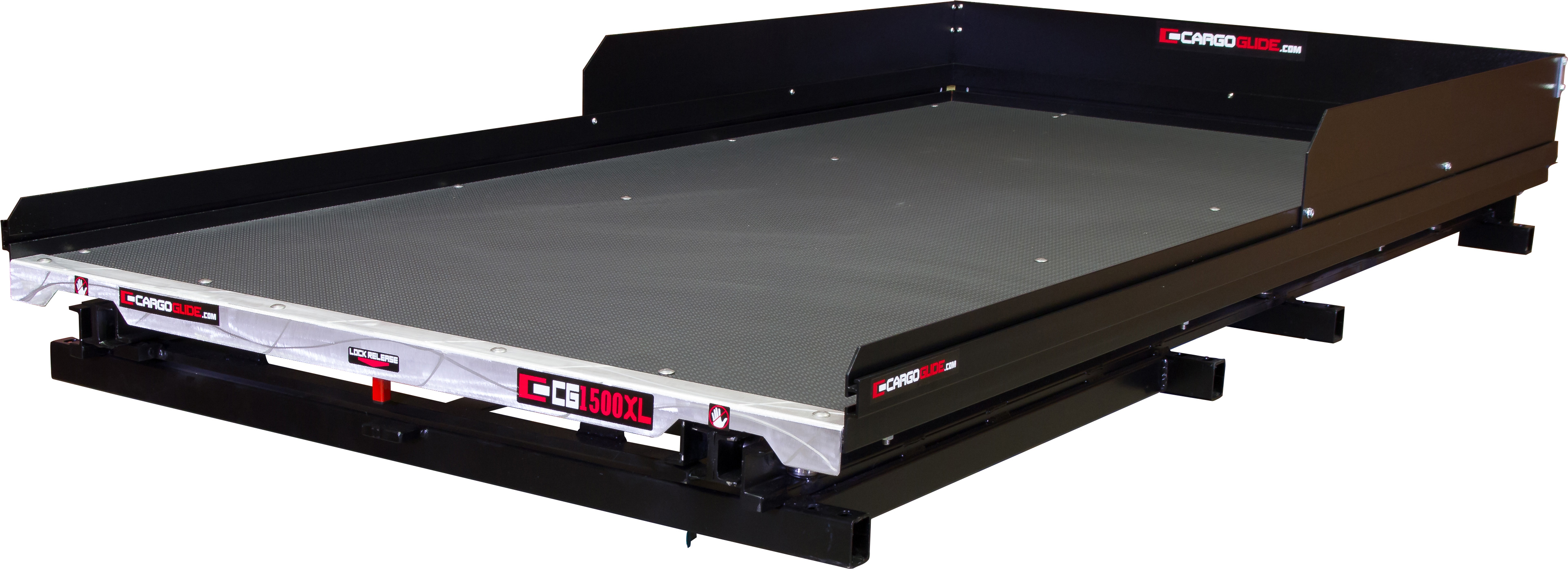 Slide Out Cargo Tray, 1500lb capacity, 100% ext 28 bearings, Alum Tie-Down Rails CG1500XL-4146