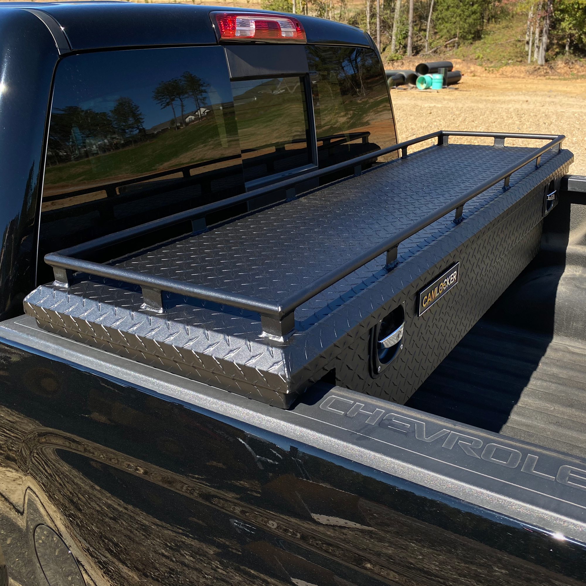 71in Crossover Tool Box Deep Low Profile Notched Matte Black w/Rail KS71LPUNRLMB