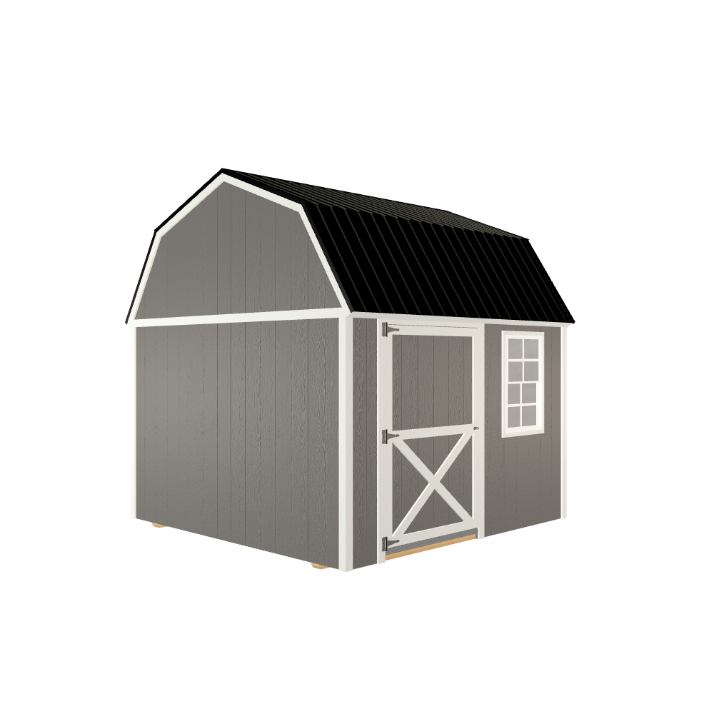 10x10 Lofted Barn with LP Smart Siding and Metal Roof - 804 C