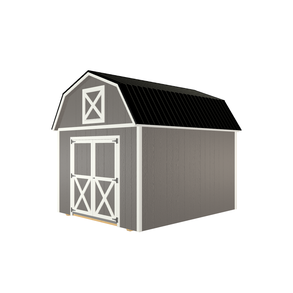 10x12 Lofted Barn with LP Smart Siding and Metal Roof - 805 L