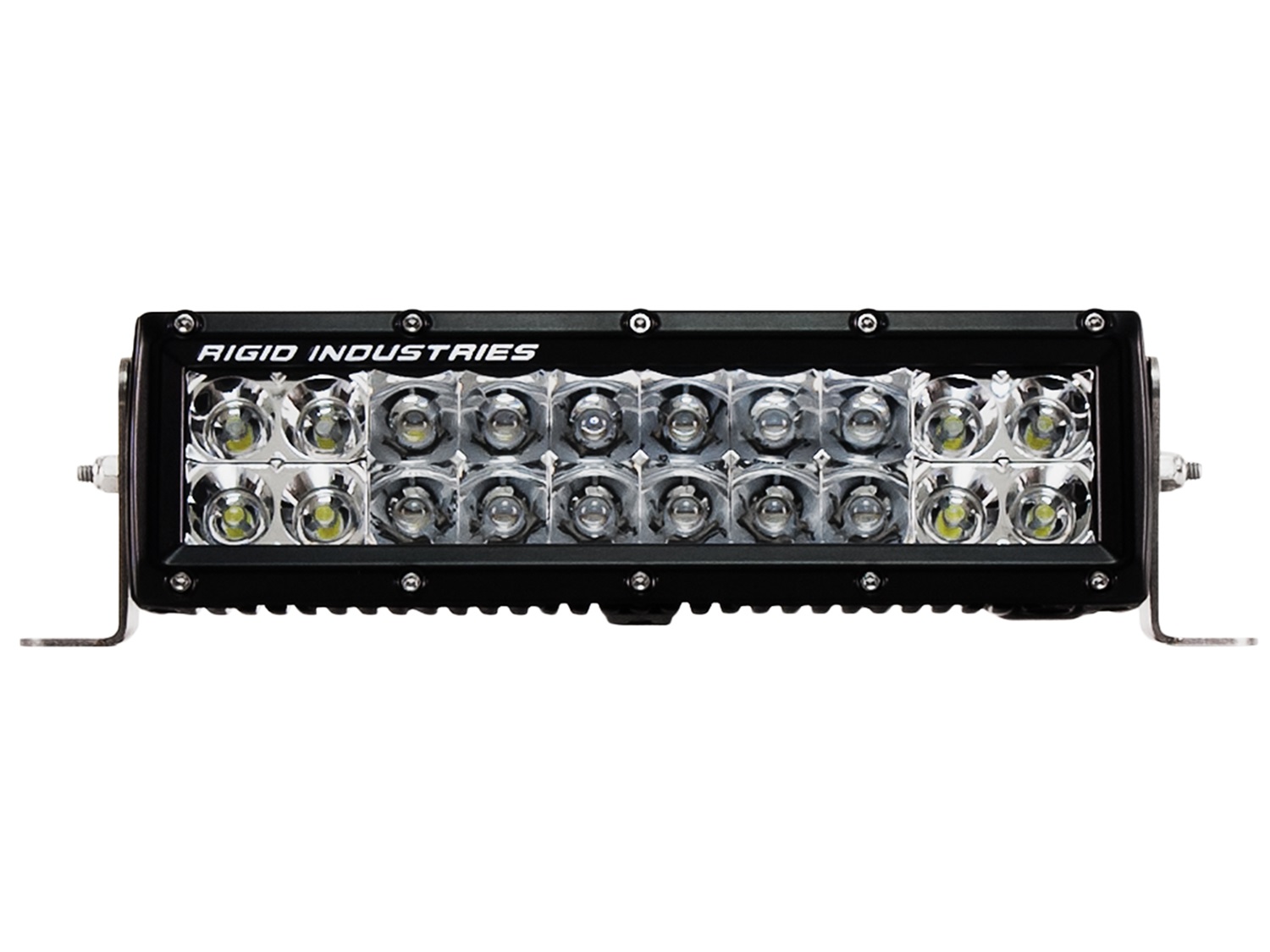 RIGID E-Series PRO LED Light, Spot/Flood Optics, Amber, 10 Inch, Black Housing-110322