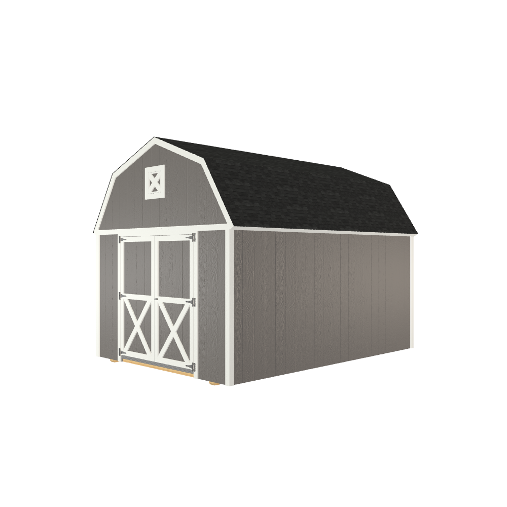 10x14 Lofted Barn with LP Smart Siding and Shingle Roof - 805 C