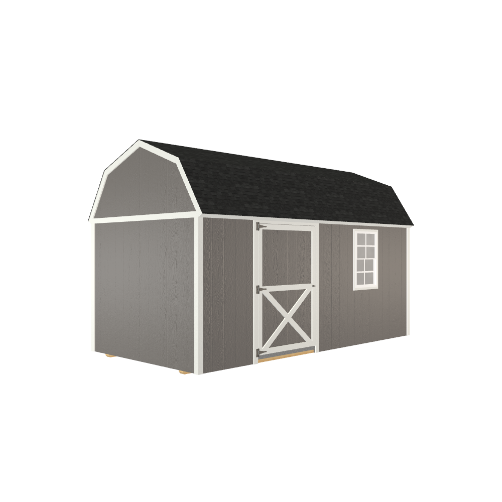 8x16 Lofted Barn with LP Smart Siding and Shingle Roof - 804 C