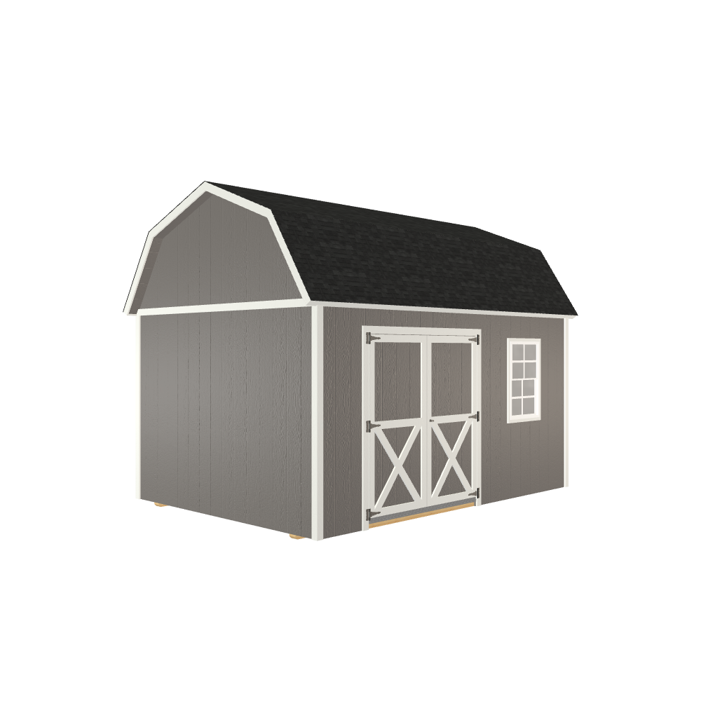 10x14 Lofted Barn with LP Smart Siding and Shingle Roof - 809 L