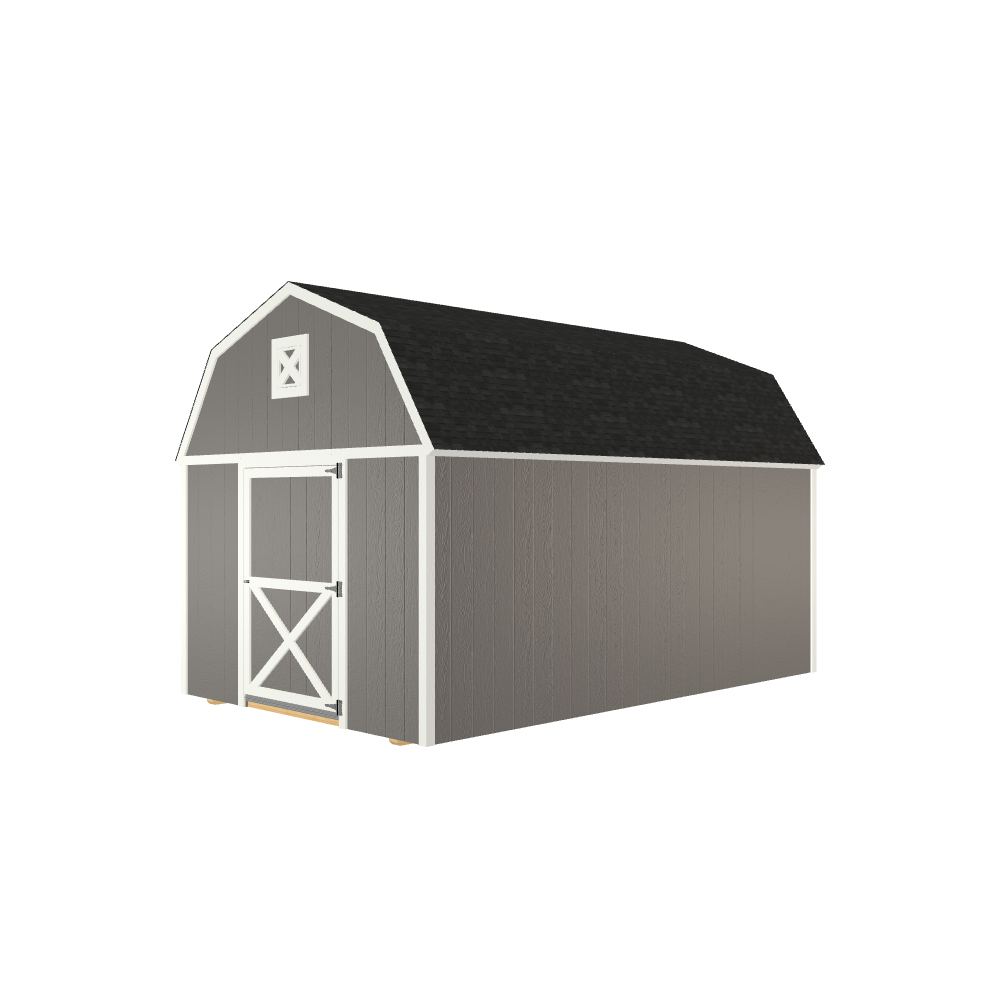 10x16 Lofted Barn with LP Smart Siding and Shingle Roof - 800 C