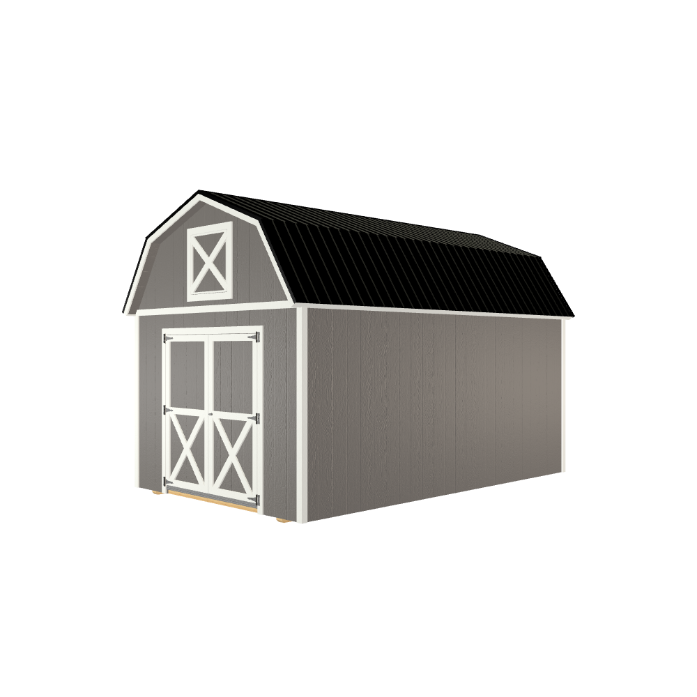 10x16 Lofted Barn with LP Smart Siding and Metal Roof - 805 L