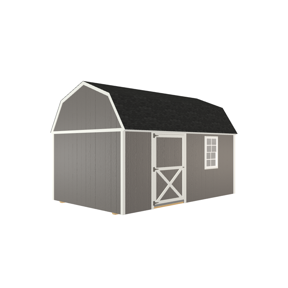 10x16 Lofted Barn with LP Smart Siding and Shingle Roof - 804 C
