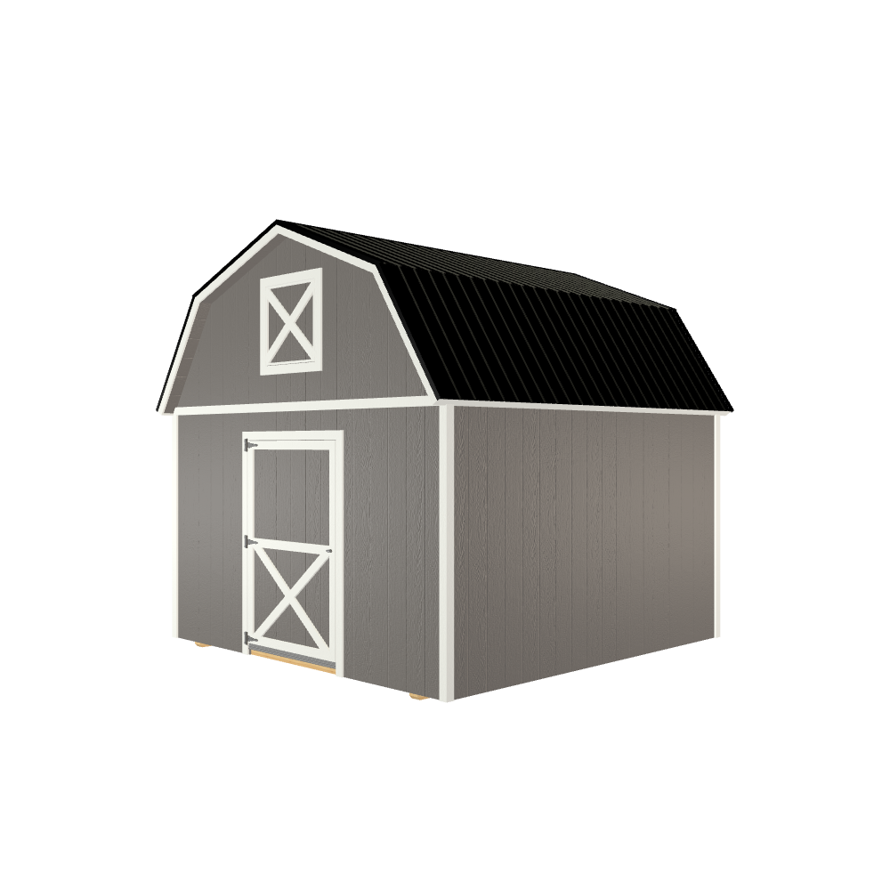 12x12 Lofted Barn with LP Smart Siding and Metal Roof - 800 L