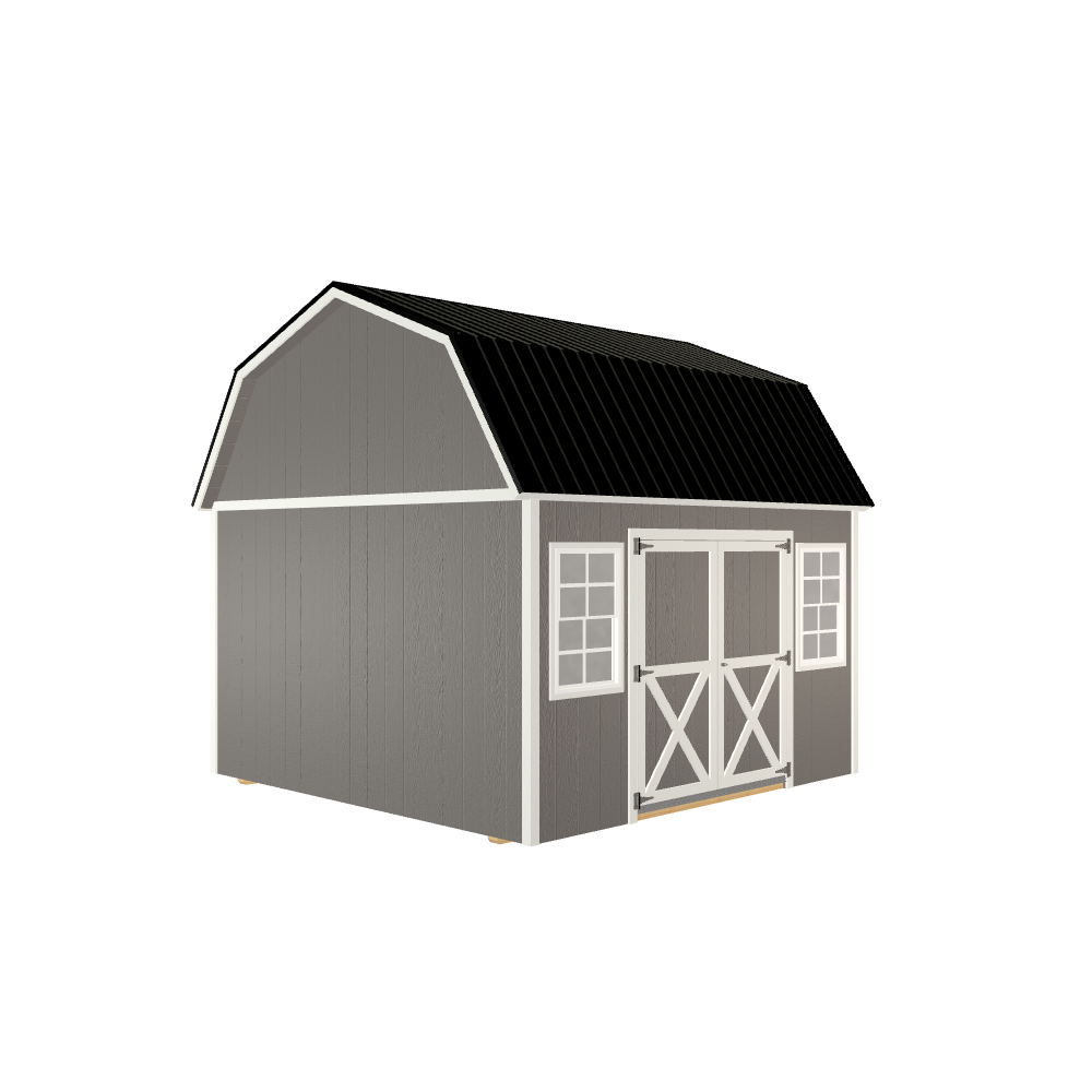 12x12 Lofted Barn with LP Smart Siding and Metal Roof - 810 L
