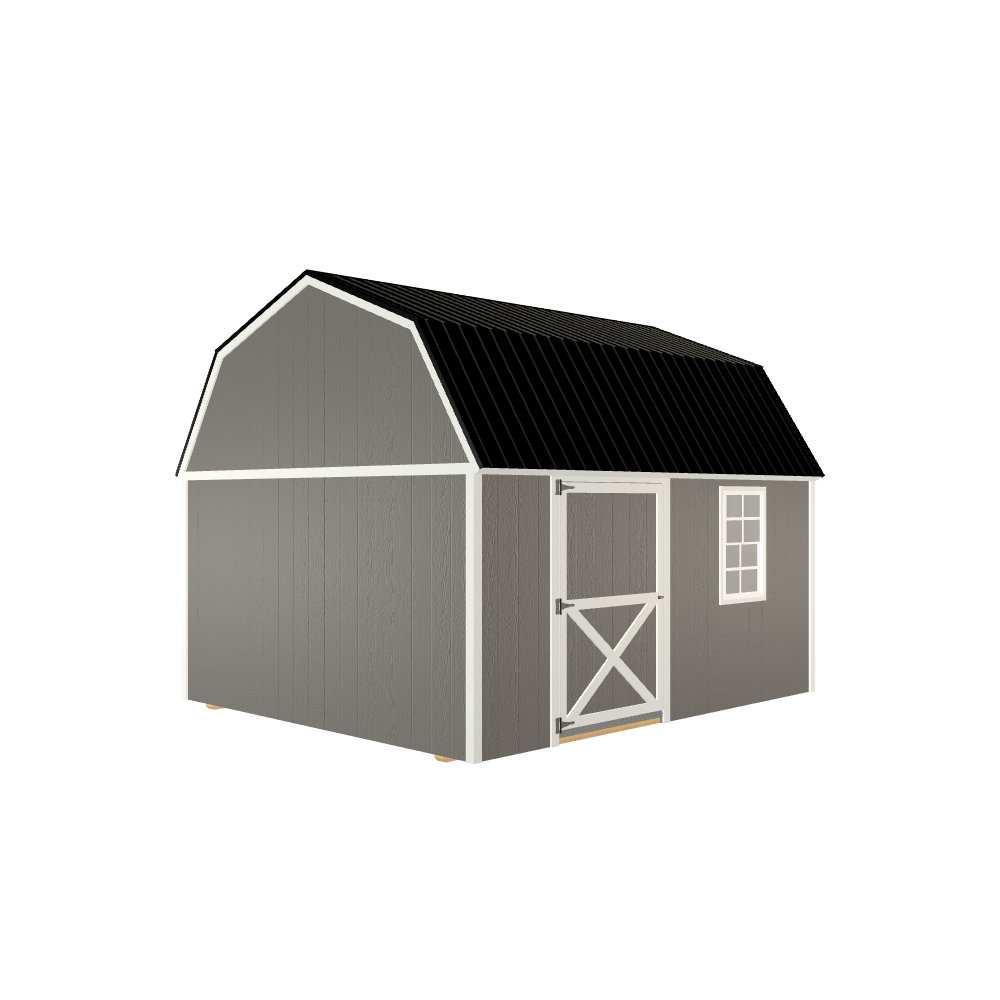 12x14 Lofted Barn with LP Smart Siding and Metal Roof - 804 C