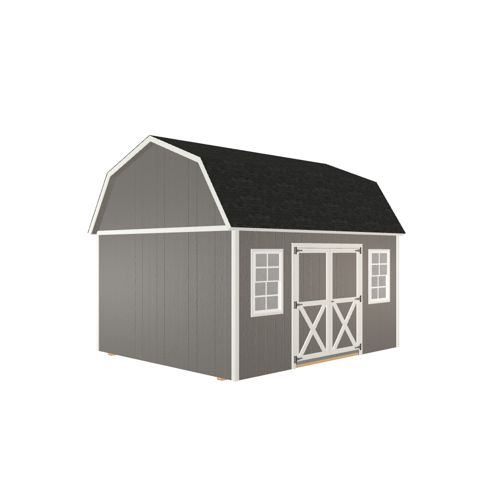 12x14 Lofted Barn with LP Smart Siding and Shingle Roof - 810 L