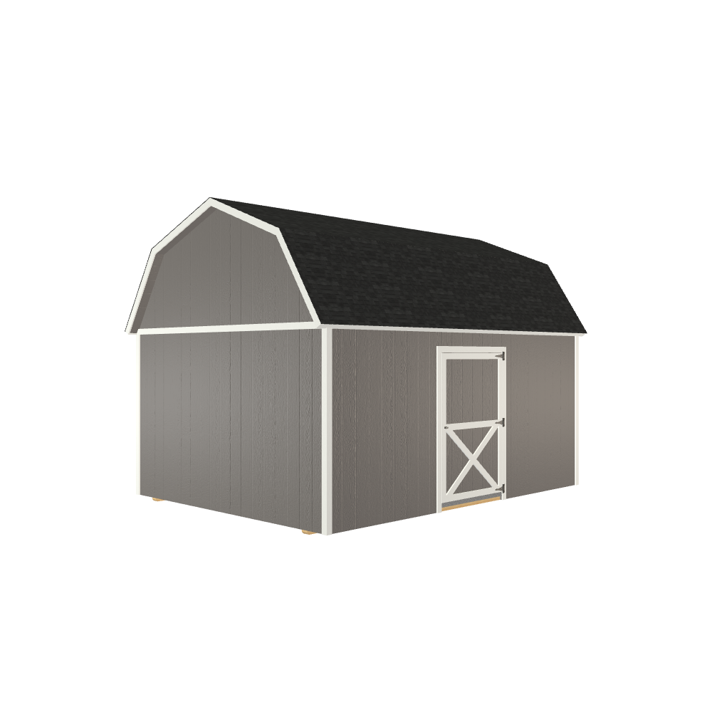 12x16 Lofted Barn with LP Smart Siding and Shingle Roof - 801 L
