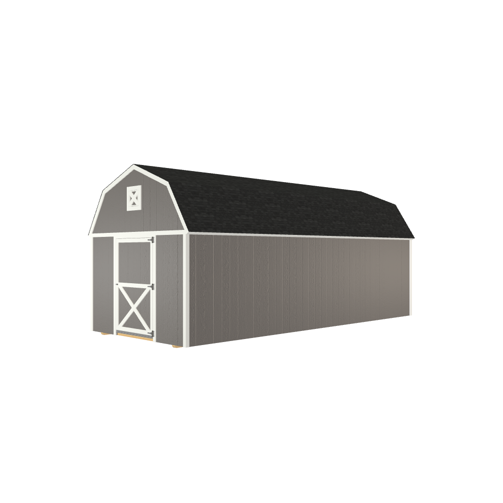 10x24 Lofted Barn with LP Smart Siding and Shingle Roof - 800 C