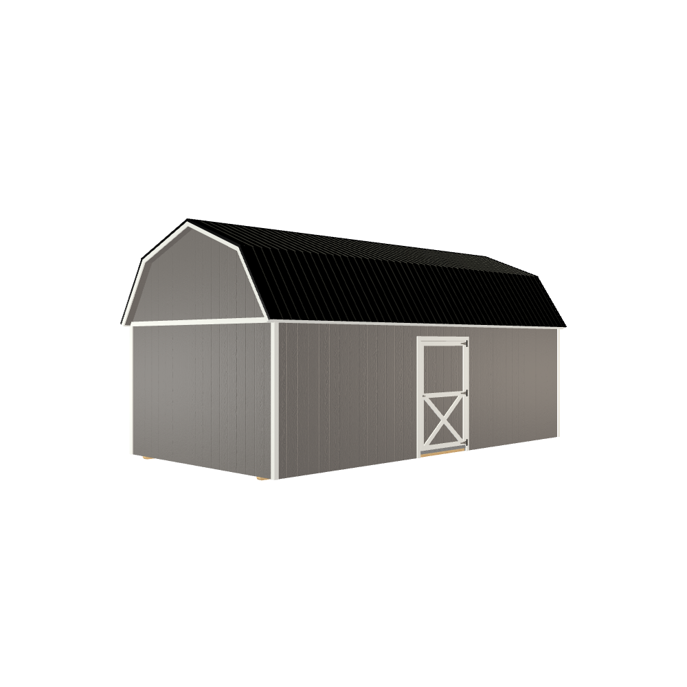12x24 Lofted Barn with LP Smart Siding and Metal Roof - 801 L