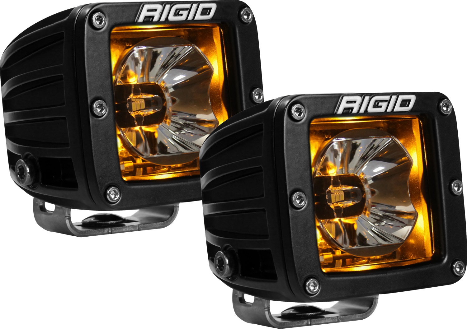 RIGID Radiance Pod With Amber Backlight, Surface Mount, Black Housing , Pair-20204
