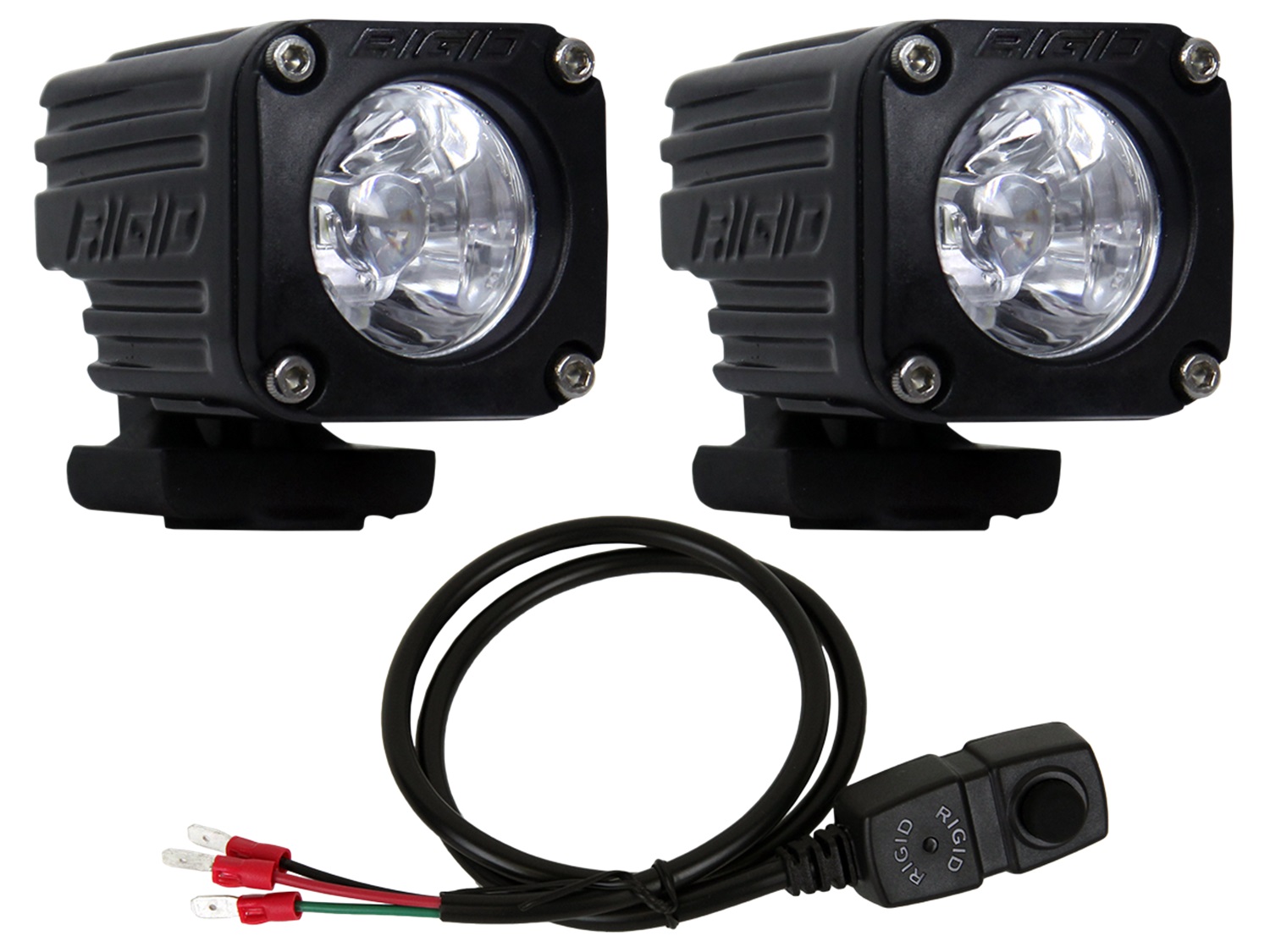 RIGID Ignite Motorcycle Kit, High/Low Spot Beam Pattern, Black Housing, Pair-20731