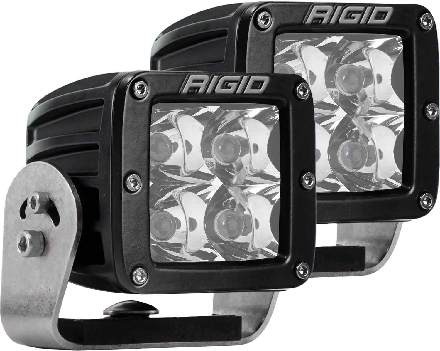 RIGID D-Series PRO LED Light, Spot Optic, Heavy Duty, Black Housing, Pair-222213