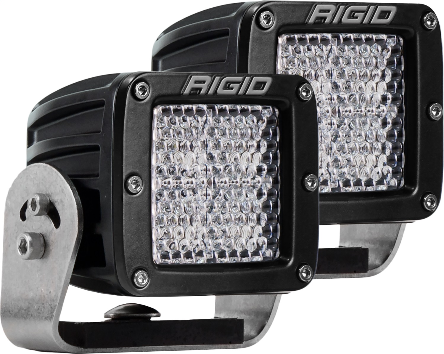 RIGID D-Series PRO LED Light, Diffused Lens, Heavy Duty, Black Housing, Pair-222513