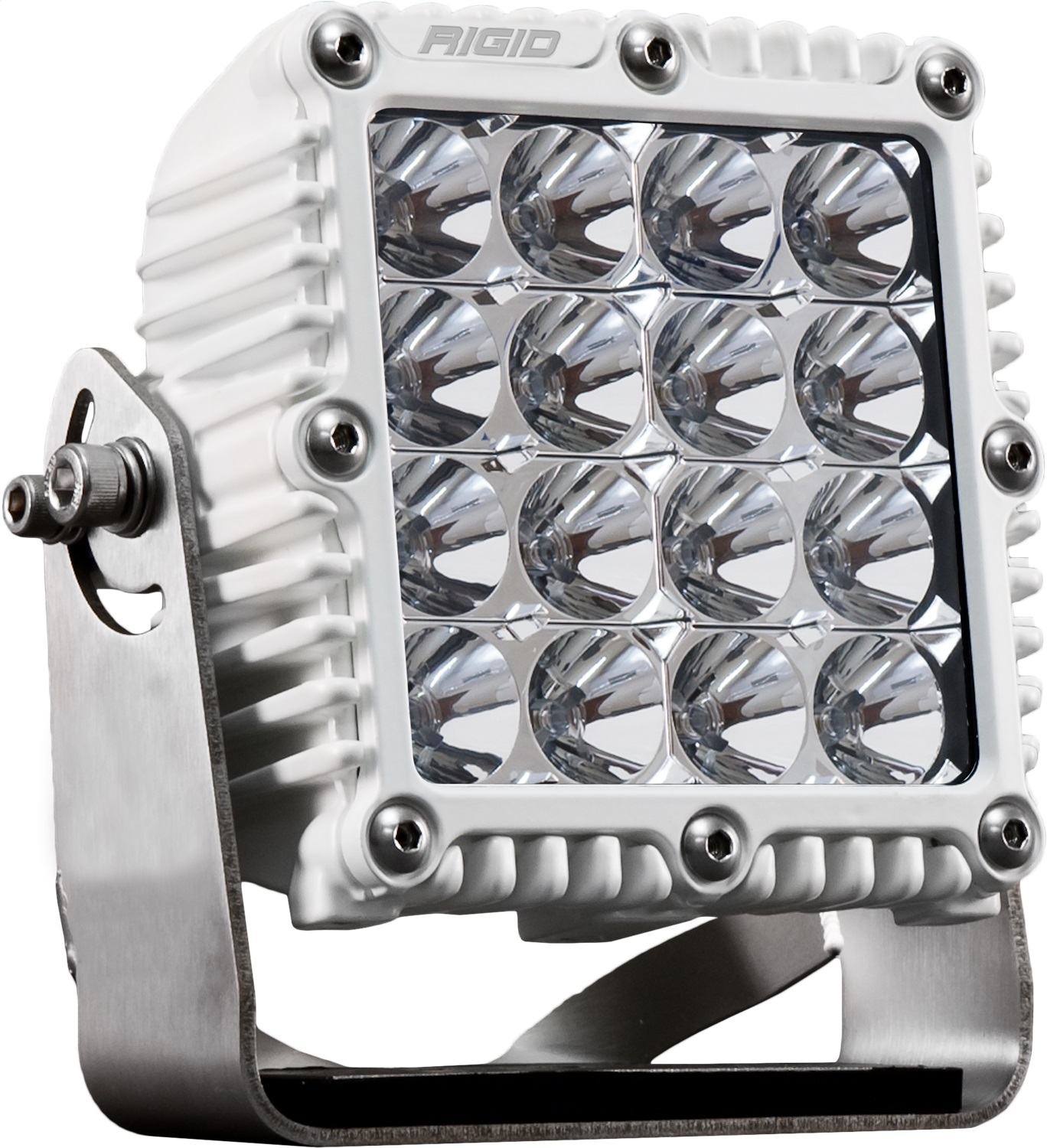 RIGID Q-Series PRO LED Light, Flood Optic, White Housing, Single-245113