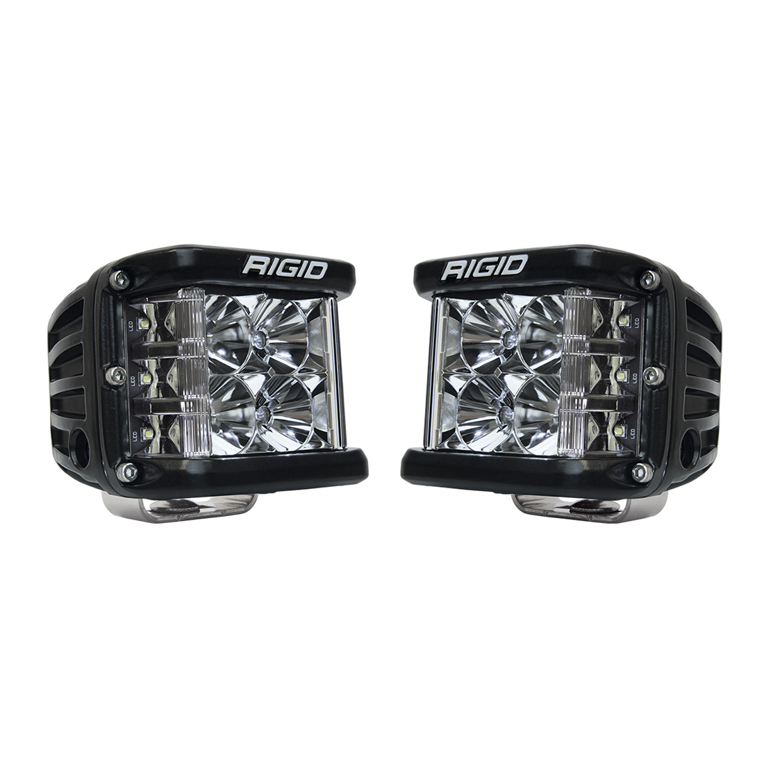 RIGID D-SS PRO Side Shooter, Flood Optic, Surface Mount, Black Housing, Pair-262113