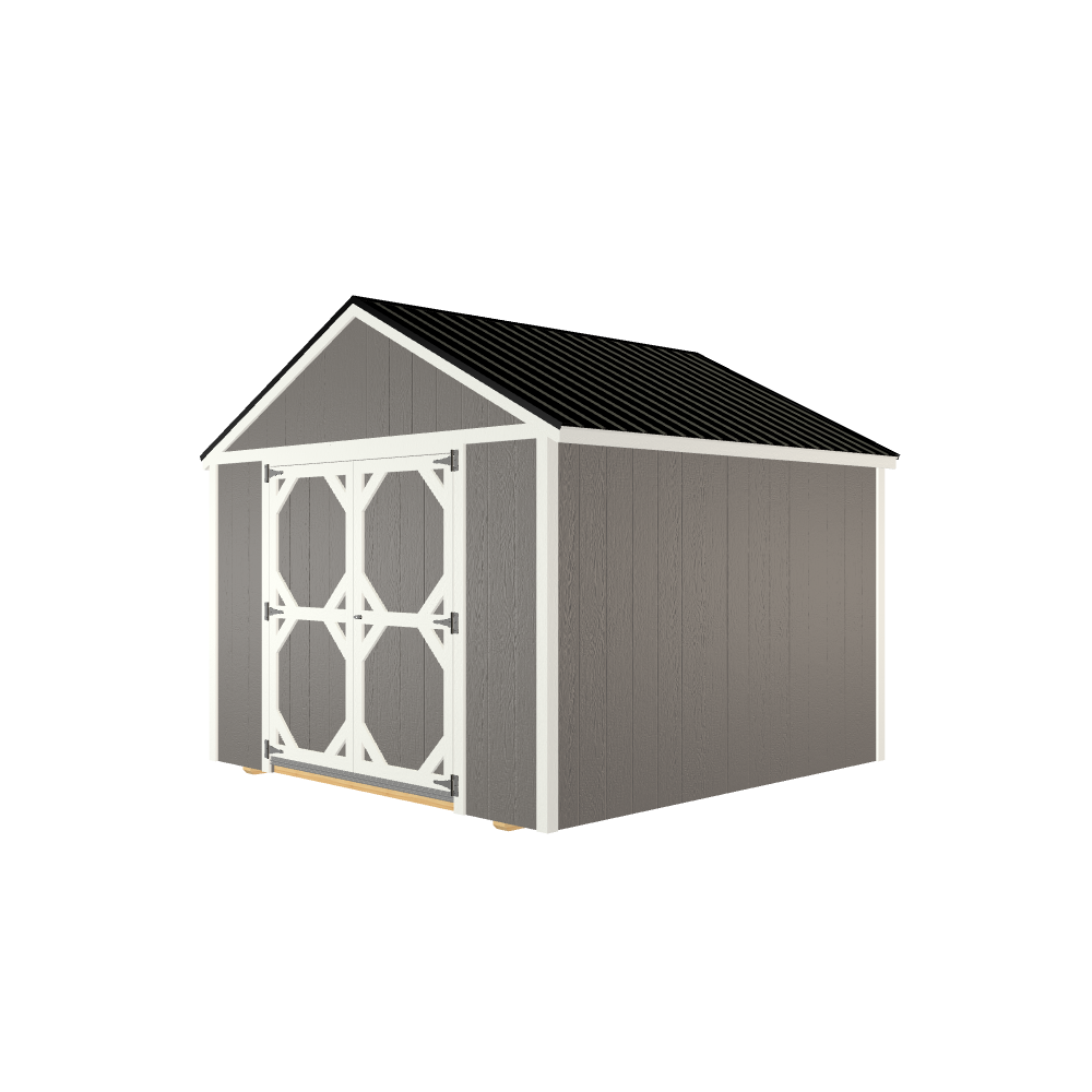 10x10 Tool Shed with LP Smart Siding and Metal Roof - 805 C