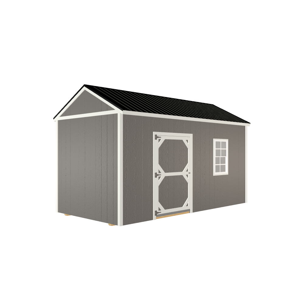 8x16 Utility with LP Smart Siding and Metal Roof - 804 C