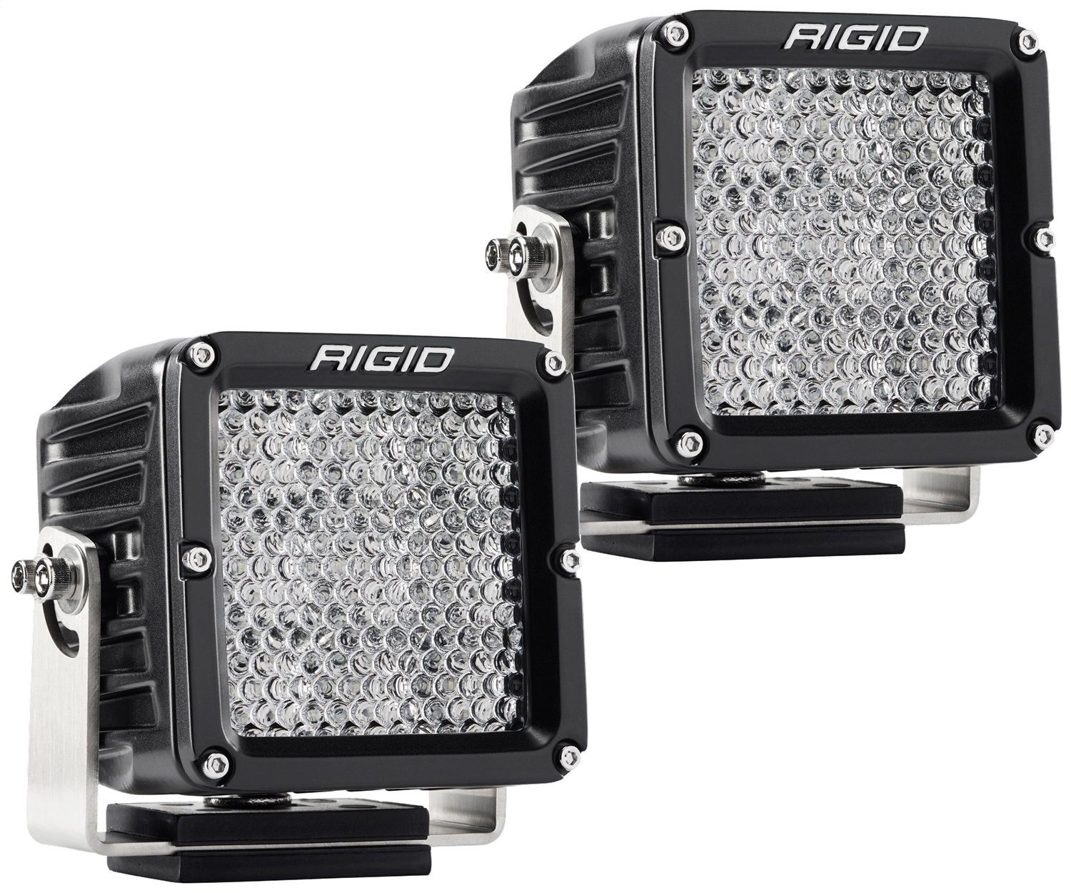 RIGID D-XL PRO LED Light, Flood Diffused, Surface Mount, Black Housing, Pair-322313