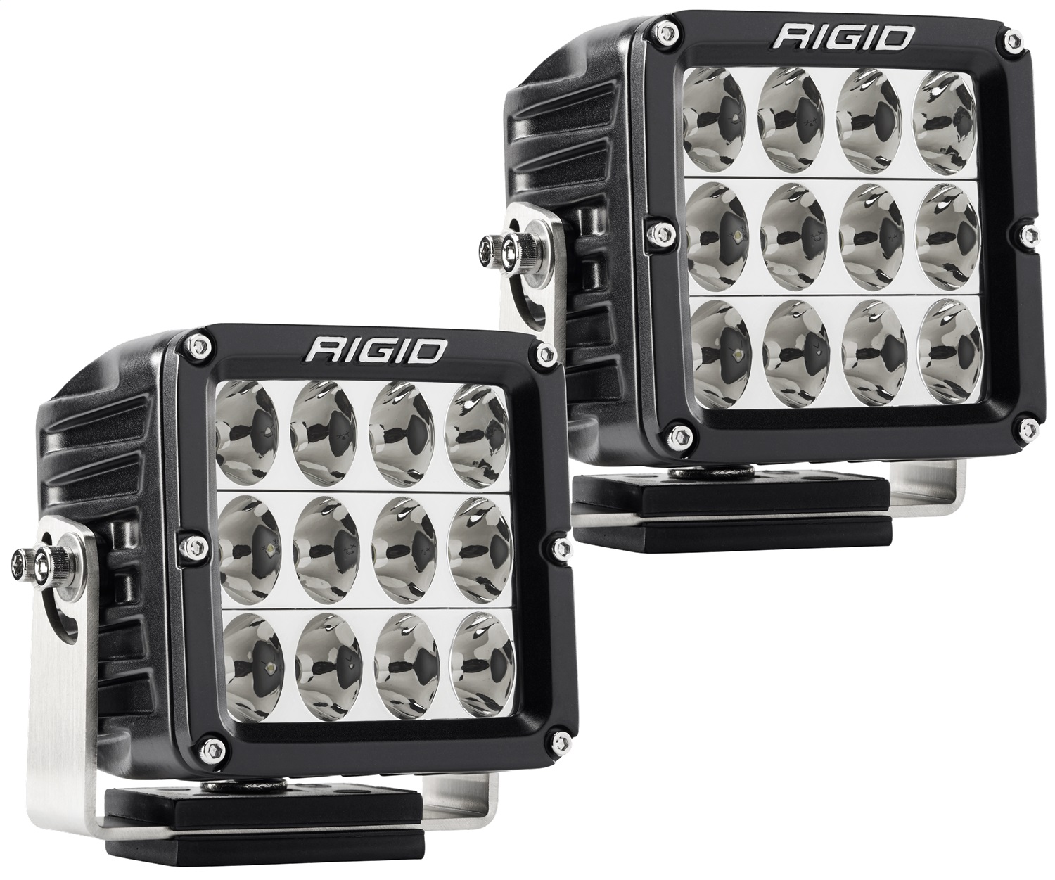 RIGID D-XL PRO LED Light, Driving Optic, Surface Mount, Black Housing, Pair-322613