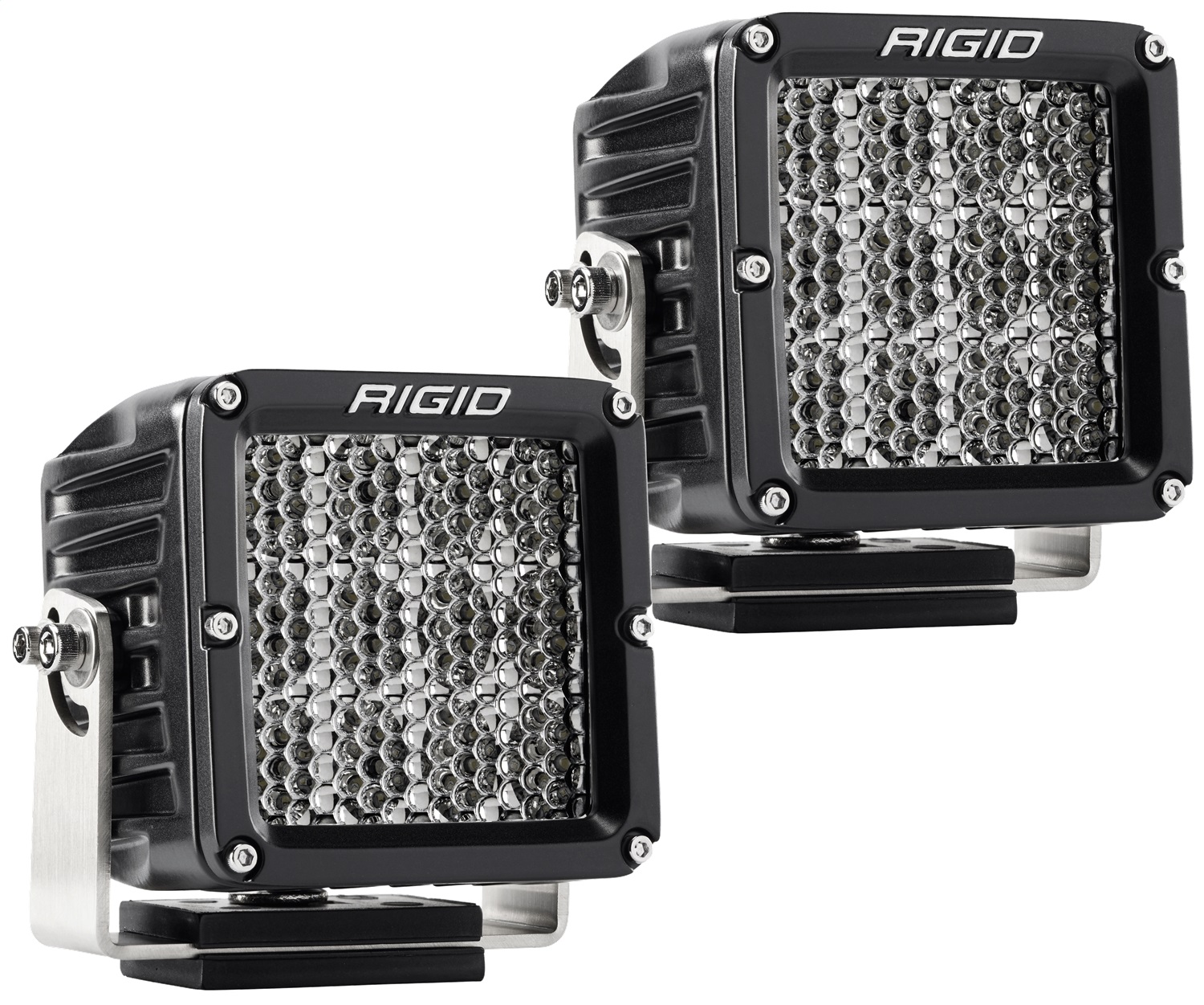 RIGID D-XL PRO LED Light, Driving Diffused, Surface Mount, Black Housing, Pair-322713