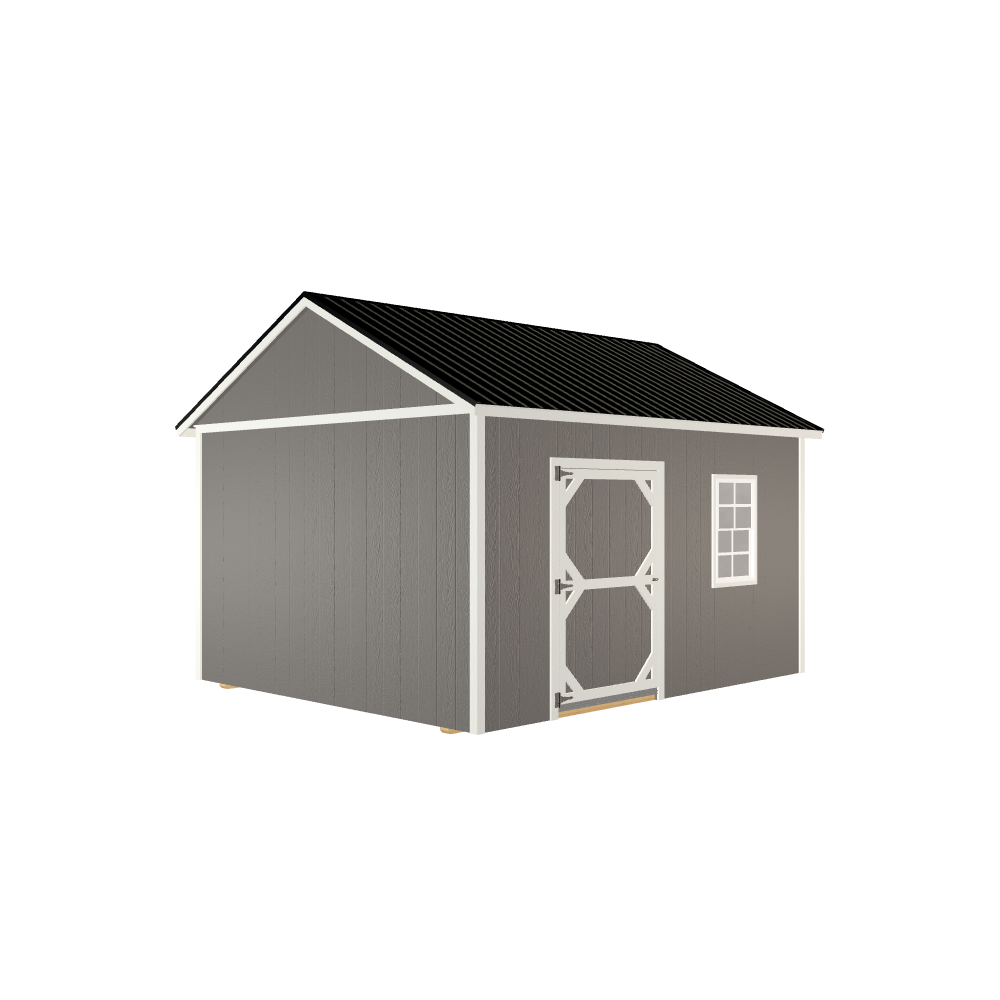 12x14 Utility with LP Smart Siding and Metal Roof - 804 L