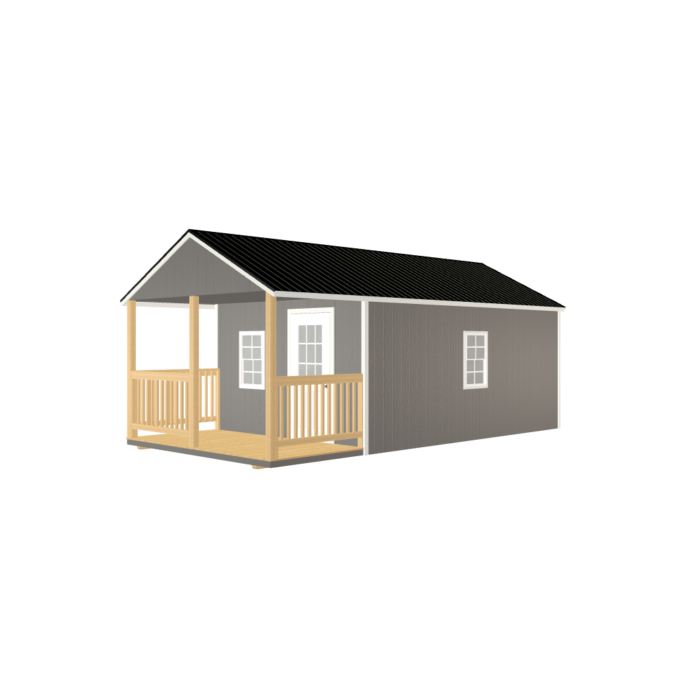 12x24 Utility Cabin with LP Smart Siding and Metal Roof - 813 C