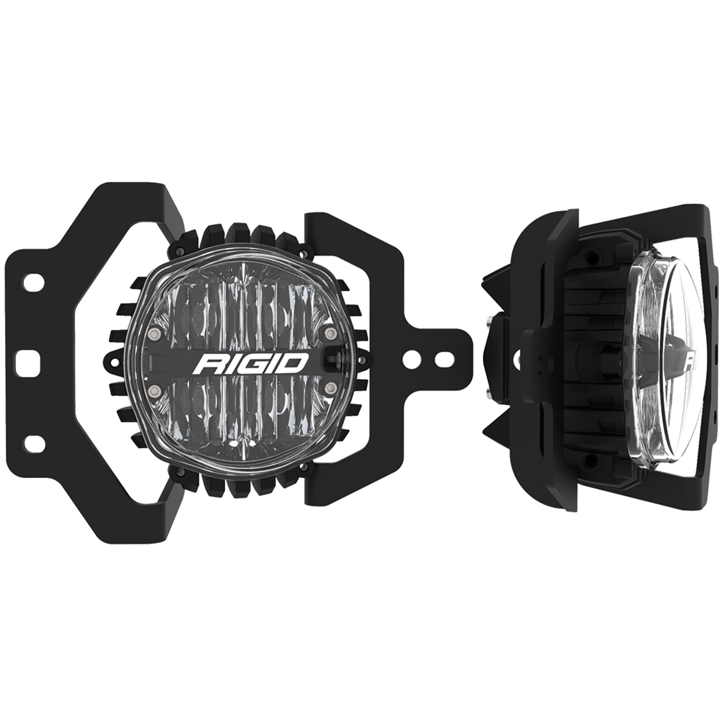 RIGID 2018-2021 Jeep JL Sport/Sport S Fog Mounts, Includes 1 Pair 360-Series SAE 4 Inch Yellow-37109