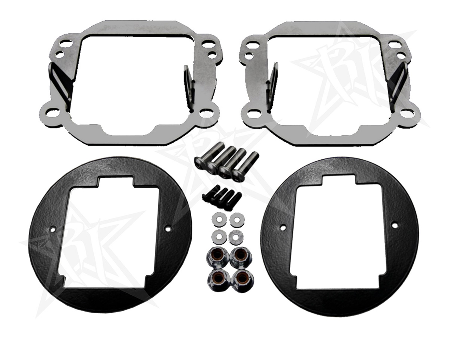 RIGID 2007-2015 Jeep JK Fog Mount Kit, Fits Any D-Series Or Radiance Pod Lights-40138