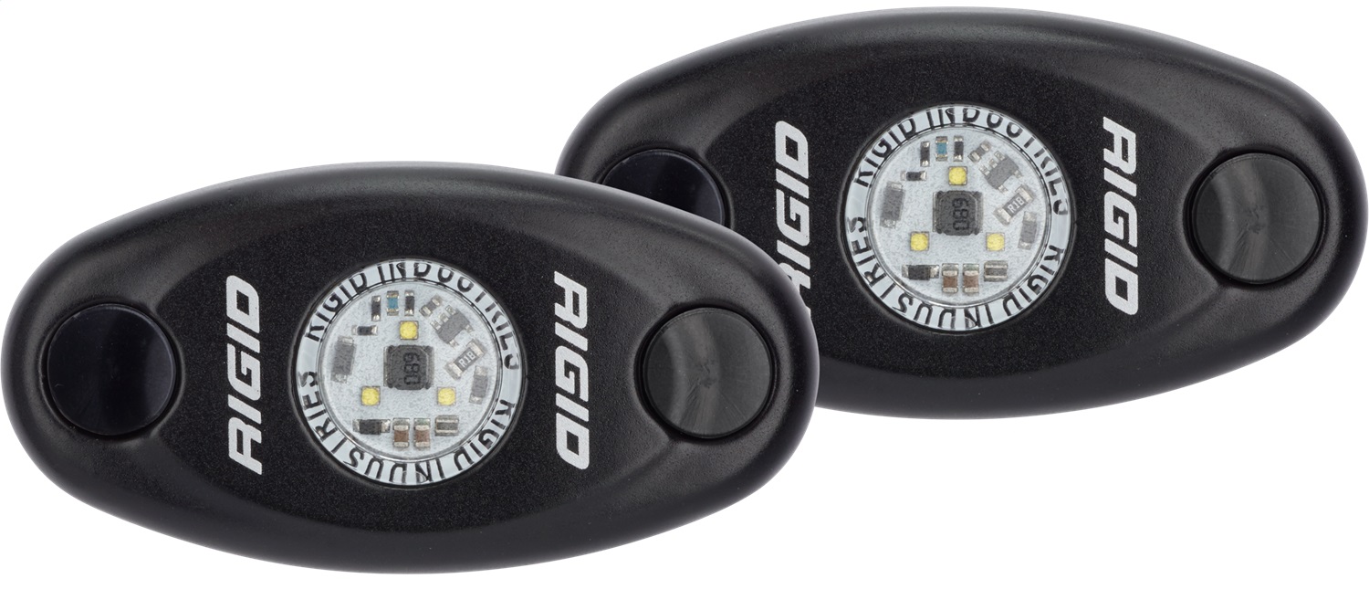 RIGID A-Series LED Light Low Power, Amber, Black Housing, Pair-482343