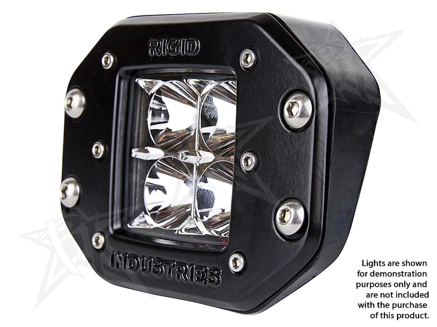 RIGID D-Series 15 Degree Up or Down Angled Flush Mount Gasket, Black-49000
