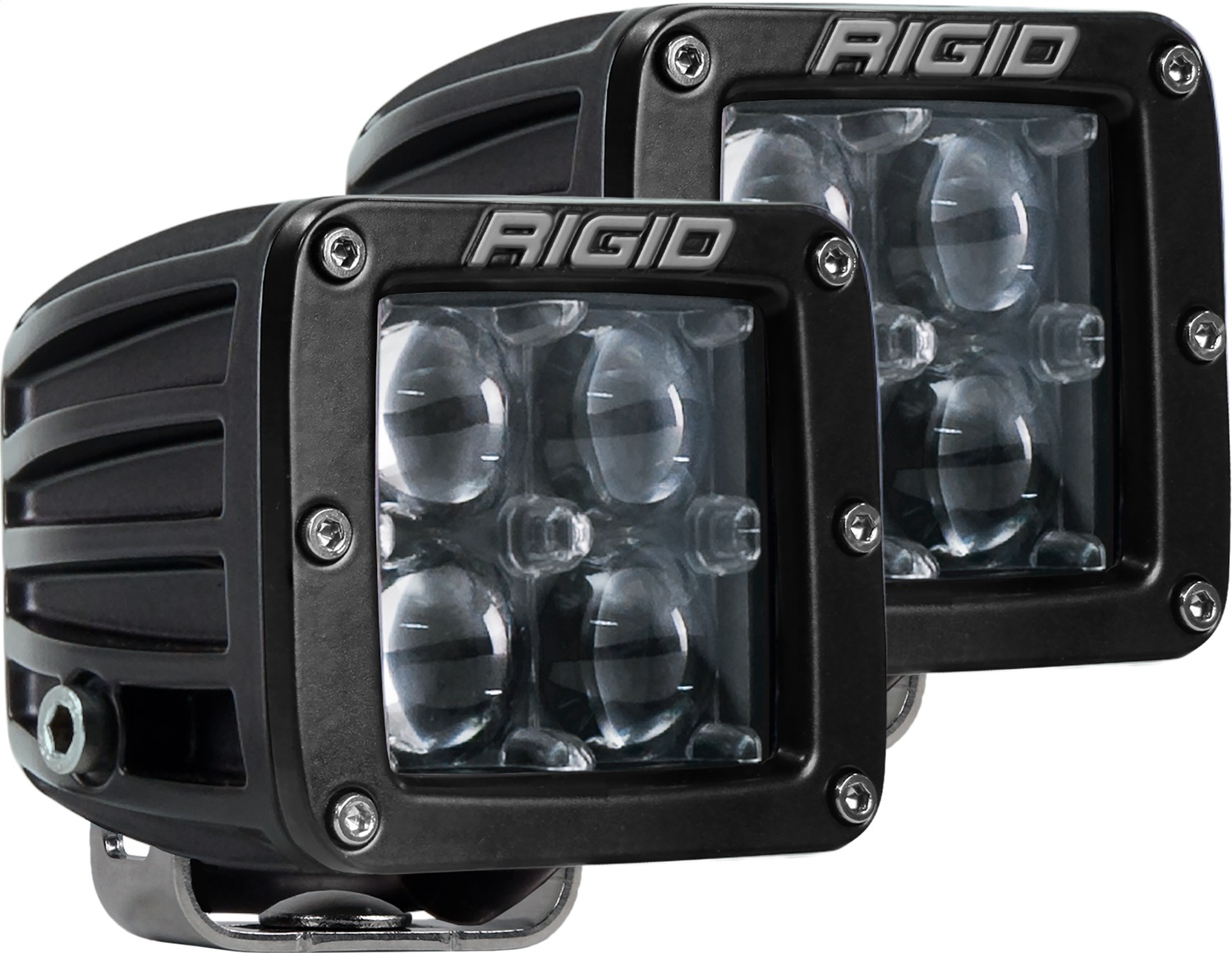 RIGID D-Series PRO LED Light, Hyperspot Optic, Surface Mount, Black Housing, Pair-504713