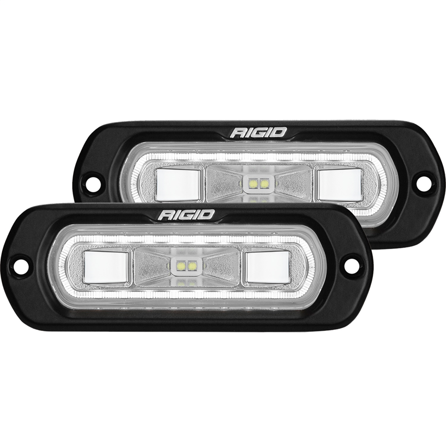 RIGID SR-L Series Off-Road Spreader Pod, 3 Wire, Flush Mount, White Halo, Pair-53220