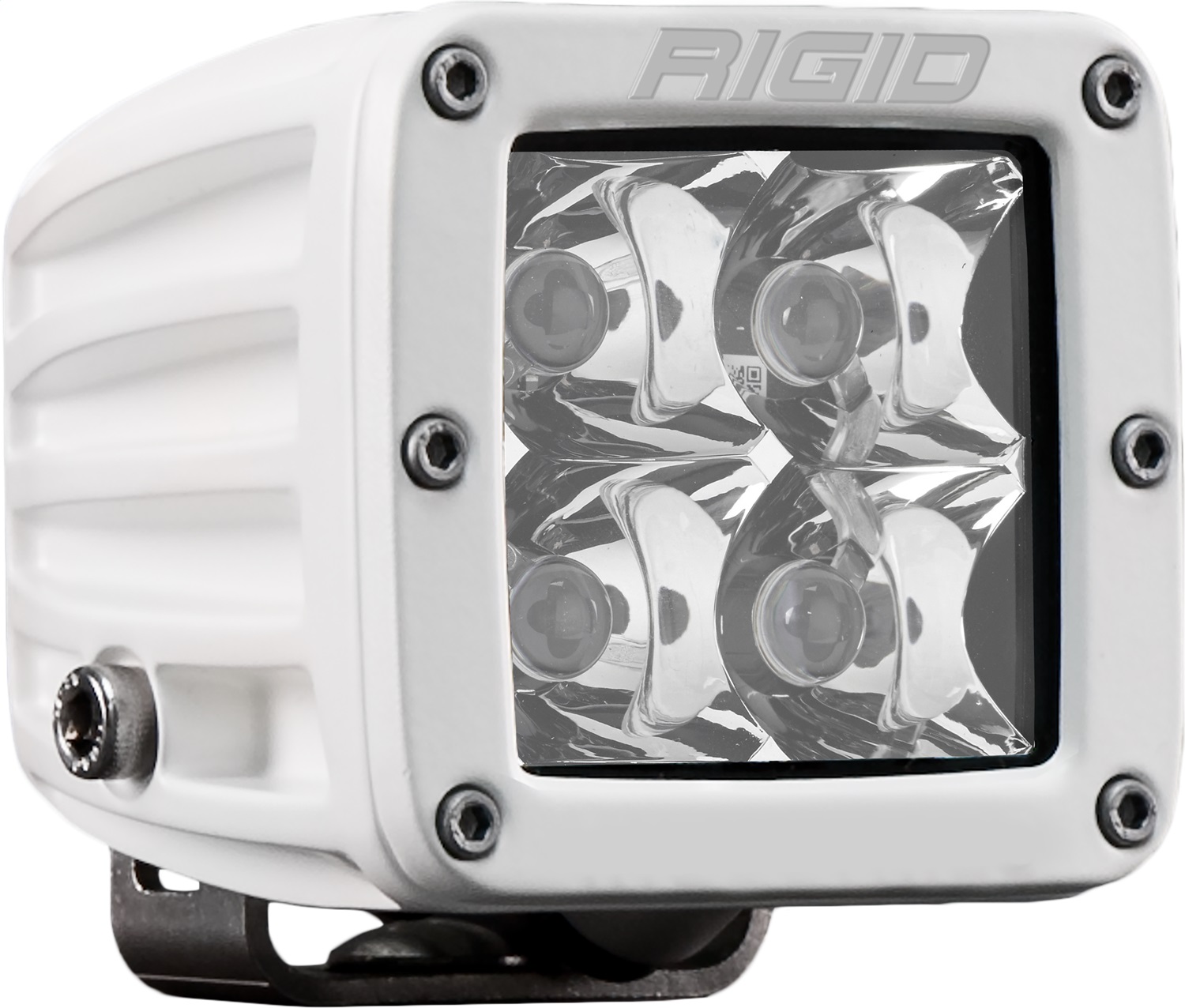 RIGID D-Series PRO LED Light, Spot Optic, Surface Mount, White Housing, Single-601213