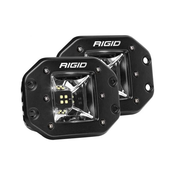 RIGID Radiance Scene Light W/White Backlight, Flush Mount, Black Housing, Pair-68210