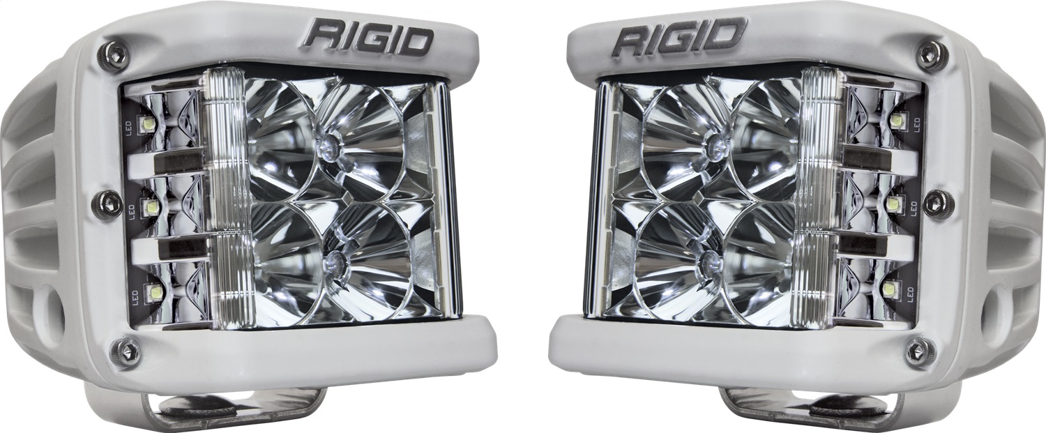 RIGID D-SS PRO Side Shooter, Flood Optic, Surface Mount, White Housing, Pair-862113
