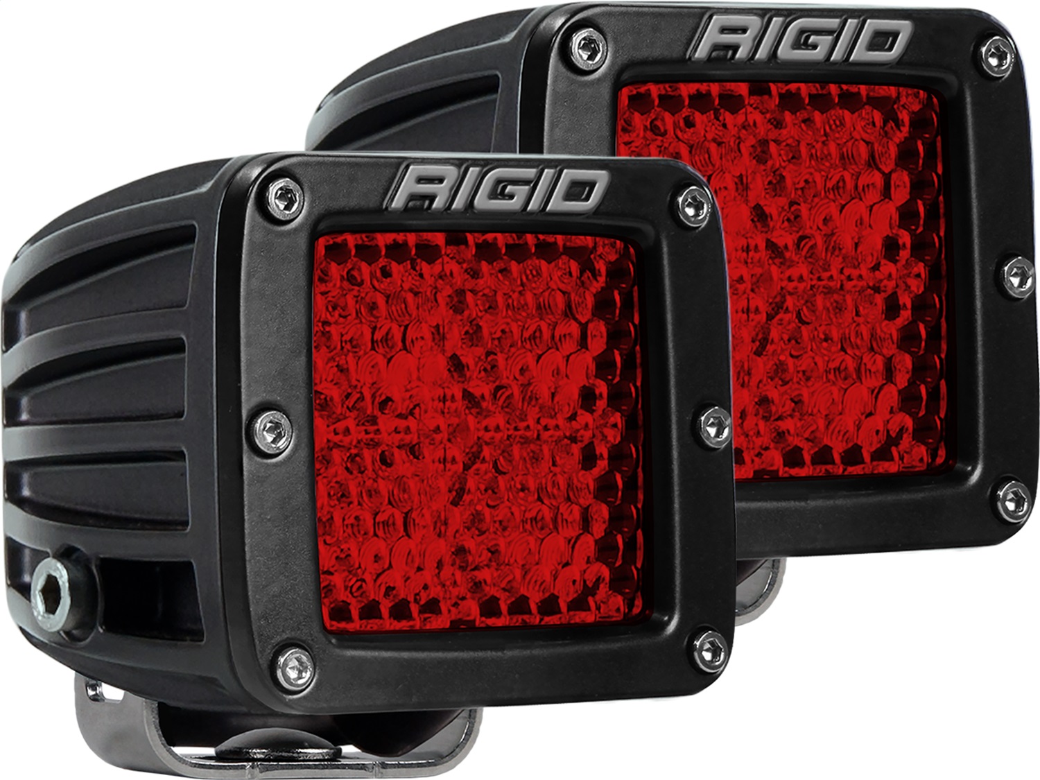 RIGID D-Series Rear Facing Light, High/Low, Red, Diffused, Surface Mount, Pair-90153