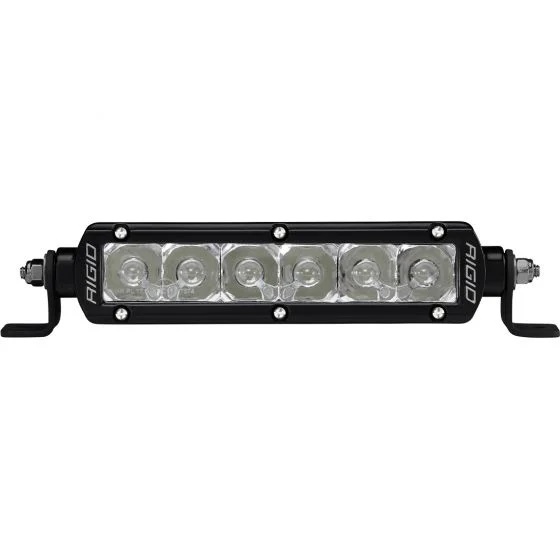 RIGID SR-Series LED Light, E-Mark Certified, Spot Optic, 6 Inch, Black Housing-906212EM