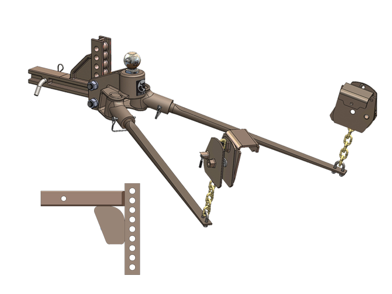 SwayPro Hitch, 350 Lb, 9-9 Receiver Hitch BXW0350-S