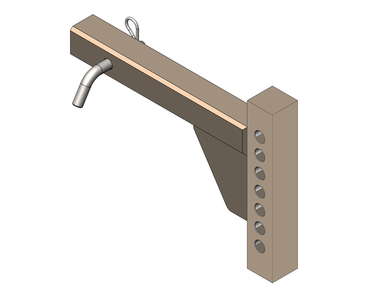 Receiver Hitch Mount, 7 H - 12 In BXW4001