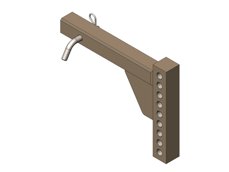 Receiver Hitch Mount, 9 H - 12 In BXW4003